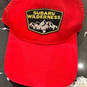 Subaru Wilderness Red Trucker Hat